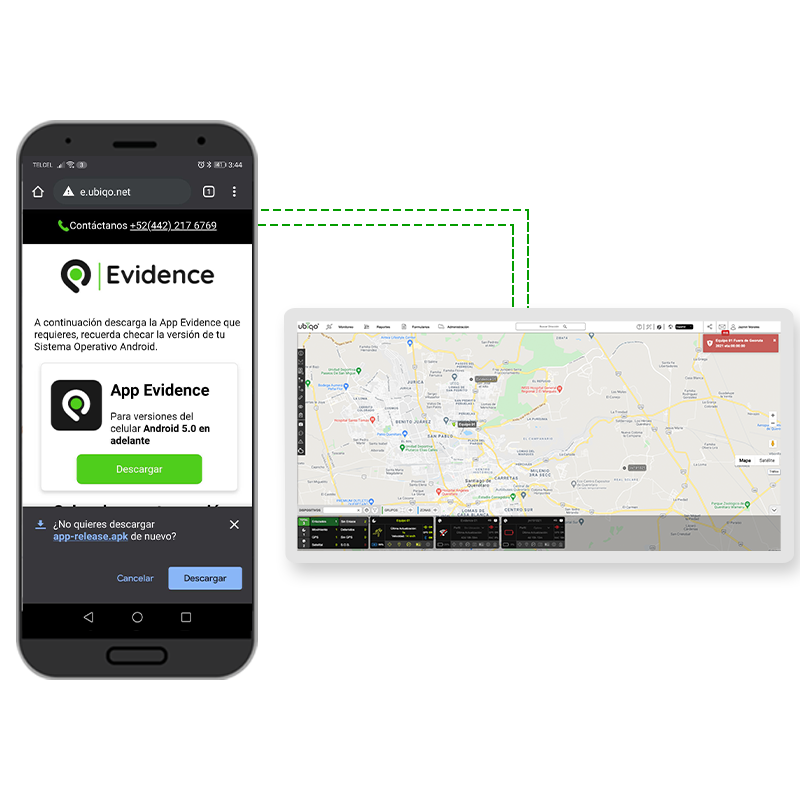 App para supervisión de personal con plataforma de monitoreo
