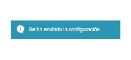 Configuración confirmada
