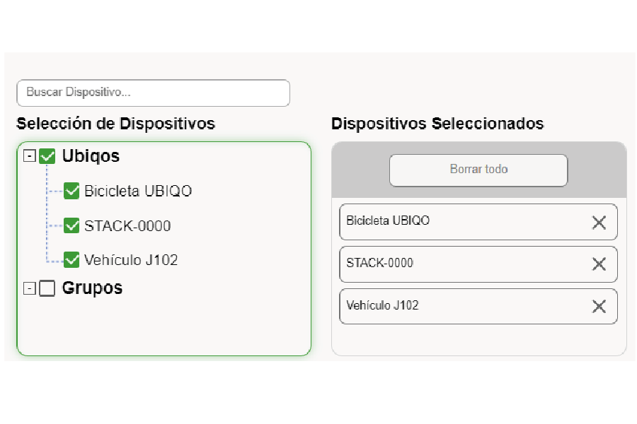Selección de dispositivos