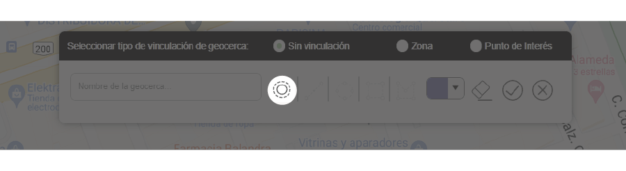 Crear geocerca de punto