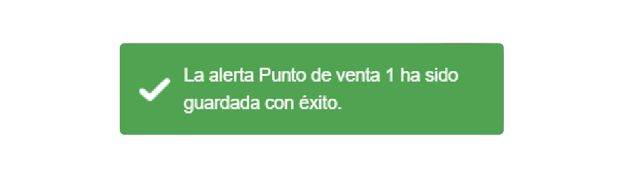 Alerta de aproximación creada
