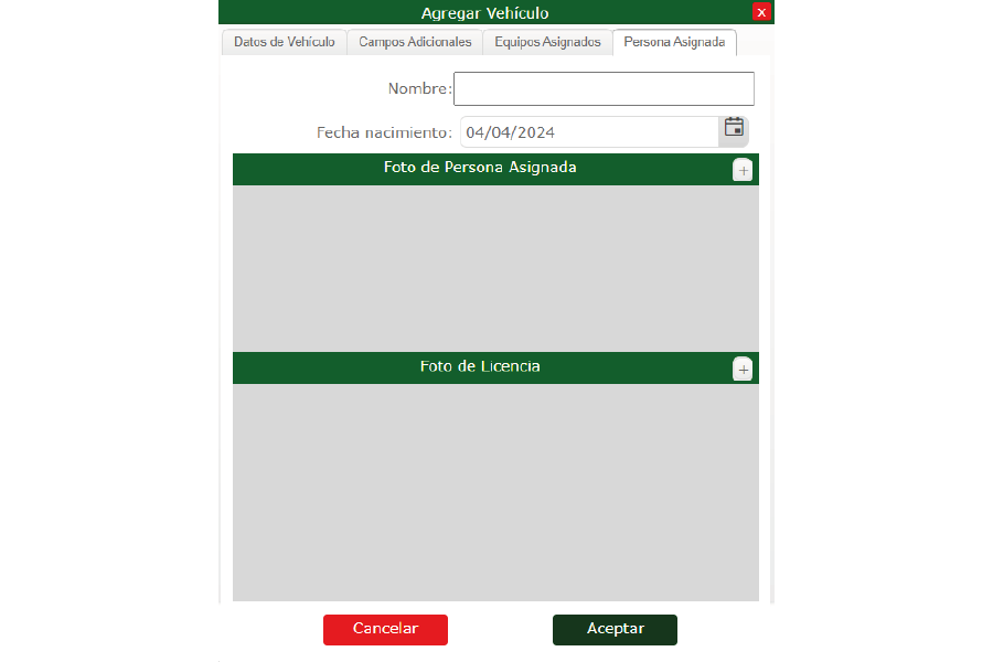 Persona asignada